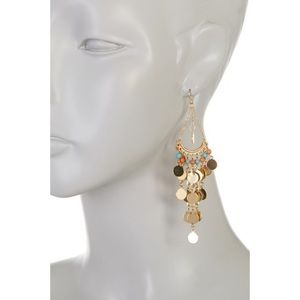 NWOT Natasha Access. Bead Disc Dangle Earrings